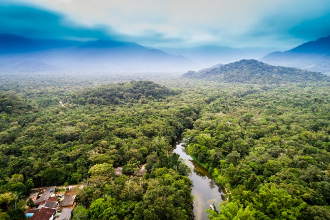 Letecký pohled na Amazonský prales